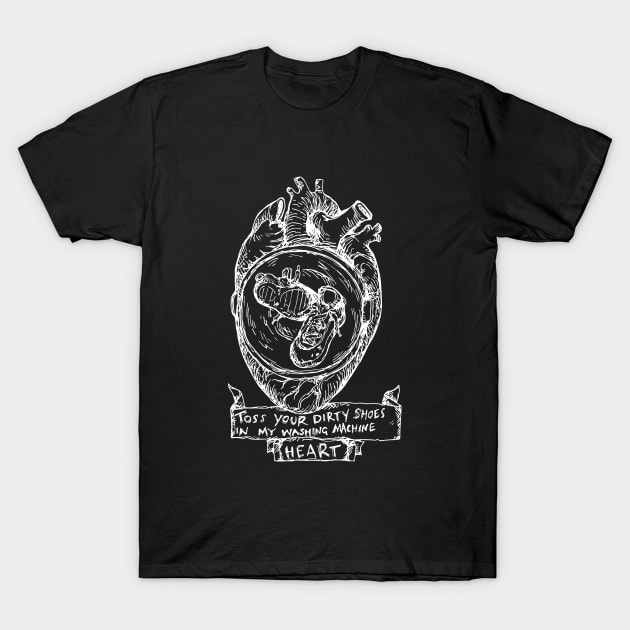 Washing Machine Heart - Illustrated Lyrics Inverted T-Shirt by bangart